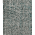 Vintage Isparta Turkish Area Rug 5x7 ft — Green & Gray Overdyed
