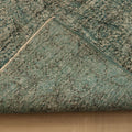 Vintage Isparta Turkish Area Rug 5x7 ft — Green & Gray Overdyed