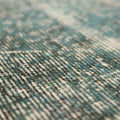 Vintage Isparta Turkish Area Rug 5x7 ft — Green & Gray Overdyed