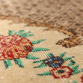 Vintage Isparta Turkish Area Rug 6x10 ft — Beige & Brown Floral (No. 40479)