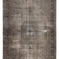 Vintage Isparta Turkish Area Rug 7x10 ft — Beige & Gray Distressed