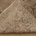 Vintage Isparta Turkish Area Rug 7x10 ft — Beige & Gray Distressed