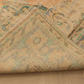 Vintage Manisa Turkish Area Rug 5x9 ft — Orange & Blue Floral (No. 40482)