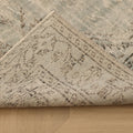 Vintage Manisa Turkish Area Rug 6x9 ft — Gray & Blue Distressed (No. 40483)