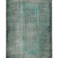 Vintage Isparta Turkish Area Rug 5x9 ft — Blue & Gray Overdyed (No. 40484)