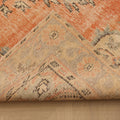 Vintage Manisa Turkish Area Rug 6x9 ft — Orange & Blue Distressed (No. 40493)