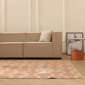 Vintage Isparta Turkish Area Rug 6x9 ft — Brown & Pink Distressed