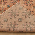 Vintage Isparta Turkish Area Rug 6x9 ft — Brown & Pink Distressed