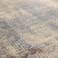 Vintage Manisa Turkish Area Rug 5x9 ft — Gray & Blue Distressed