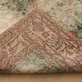 Vintage Isparta Turkish Area Rug 7x9 ft — Green & Gray Distressed