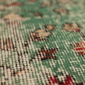 Vintage Isparta Turkish Area Rug 7x9 ft — Green & Gray Distressed