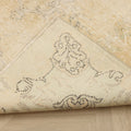 Vintage Isparta Turkish Area Rug 5x9 ft — Beige Floral (No. 40506)