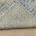 Vintage Manisa Turkish Area Rug 5x8 ft — Blue & White Overdyed (No. 40507)