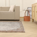 Vintage Isparta Turkish Area Rug 6x9 ft — Gray Floral