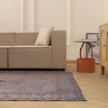 Vintage Manisa Turkish Area Rug 6x10 ft — Red & Brown Floral