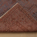 Vintage Manisa Turkish Area Rug 6x10 ft — Red & Brown Floral
