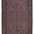 Vintage Manisa Turkish Area Rug 6x10 ft — Red & Brown Floral