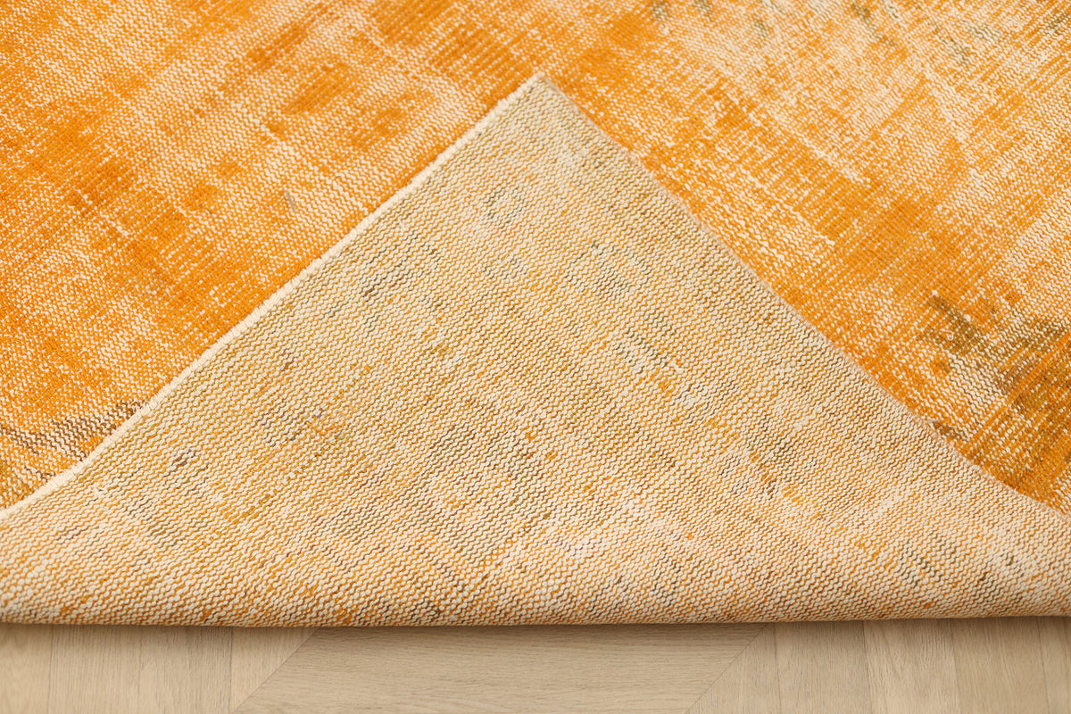Vintage Manisa Turkish Area Rug 5x9 ft — Orange Overdyed (No. 40531)