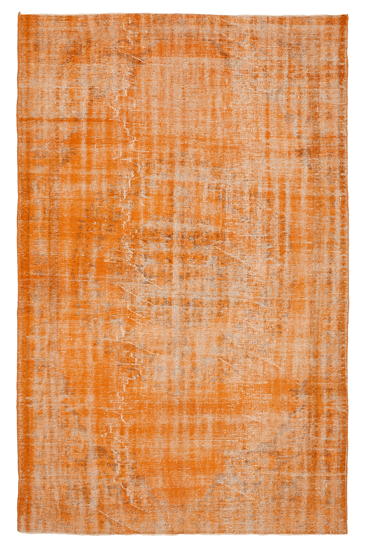 Vintage Manisa Turkish Area Rug 5x9 ft — Orange Overdyed (No. 40531)