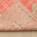 Vintage Manisa Turkish Area Rug 5x9 ft — Red Floral (No. 40548)