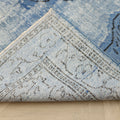 Vintage Manisa Turkish Area Rug 5x8 ft — Blue Overdyed (No. 40552)