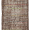 Vintage Manisa Turkish Area Rug 5x9 ft — Brown Overdyed