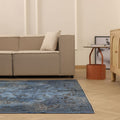 Vintage Isparta Turkish Area Rug 6x9 ft — Brown Floral