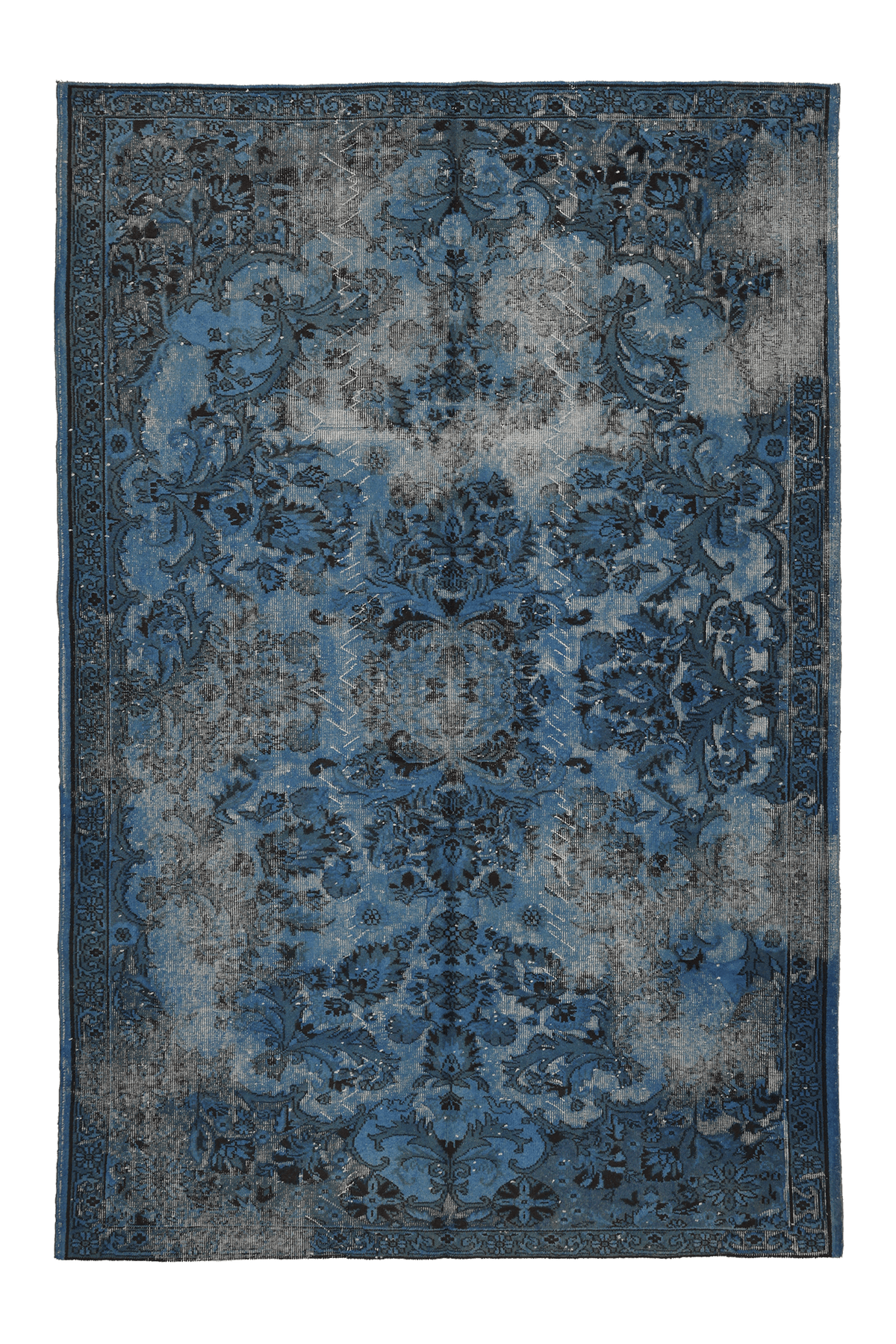 Vintage Isparta Turkish Area Rug 6x9 ft — Brown Floral