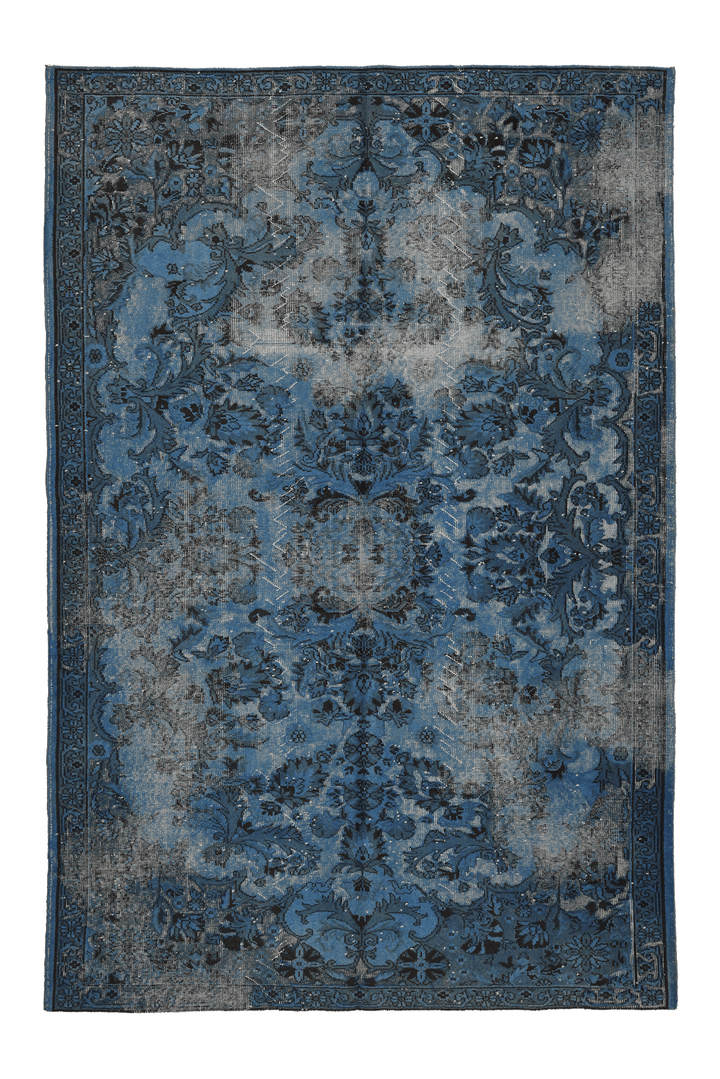 Vintage Isparta Turkish Area Rug 6x9 ft — Brown Floral