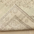 Vintage Manisa Turkish Area Rug 5x9 ft — Blue & White Overdyed