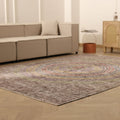 Vintage Isparta Turkish Area Rug 7x10 ft — Blue & Brown Floral
