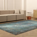 Vintage Isparta Turkish Area Rug 6x10 ft — Black & Gray Overdyed