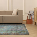 Vintage Isparta Turkish Area Rug 6x10 ft — Black & Gray Overdyed