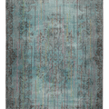 Vintage Isparta Turkish Area Rug 6x10 ft — Black & Gray Overdyed