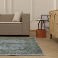 Vintage Isparta Turkish Area Rug 5x9 ft — Blue Overdyed (No. 40564)