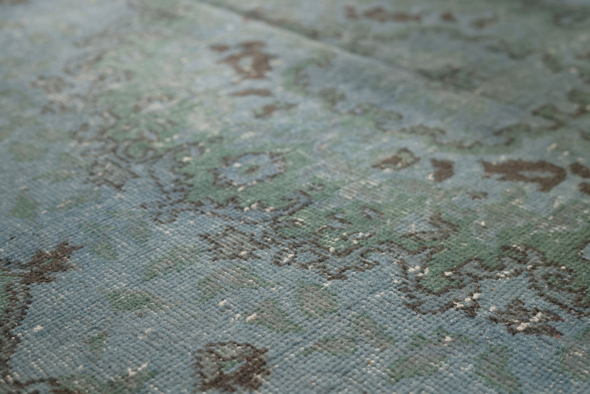 Vintage Isparta Turkish Area Rug 5x9 ft — Blue Overdyed (No. 40564)