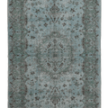 Vintage Isparta Turkish Area Rug 5x9 ft — Blue Overdyed (No. 40564)