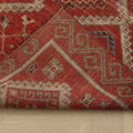 Vintage Gaziantep Turkish Runner Rug 4x10 ft — Red Geometric