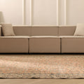 Vintage Isparta Turkish Area Rug 6x10 ft — Beige & Brown Floral (No. 40579)