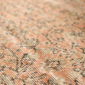 Vintage Isparta Turkish Area Rug 6x10 ft — Beige & Brown Floral (No. 40579)