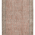 Vintage Isparta Turkish Area Rug 6x10 ft — Beige & Brown Floral (No. 40579)