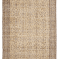 Vintage Isparta Turkish Area Rug 6x10 ft — Beige & Brown Floral (No. 40581)
