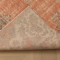 Vintage Isparta Turkish Area Rug 6x9 ft — Orange & Blue Floral (No. 40583)