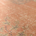 Vintage Isparta Turkish Area Rug 6x9 ft — Orange & Blue Floral (No. 40583)