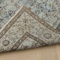 Vintage Isparta Turkish Area Rug 6x9 ft — Blue Floral
