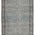 Vintage Isparta Turkish Area Rug 6x9 ft — Blue Floral