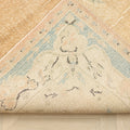 Vintage Isparta Turkish Area Rug 5x10 ft — Beige & Blue Floral