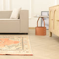 Vintage Manisa Turkish Area Rug 5x9 ft — Orange Floral (No. 40592)