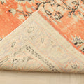 Vintage Manisa Turkish Area Rug 5x9 ft — Orange Floral (No. 40592)