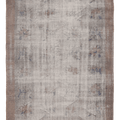 Vintage Manisa Turkish Area Rug 6x8 ft — Gray & White Distressed